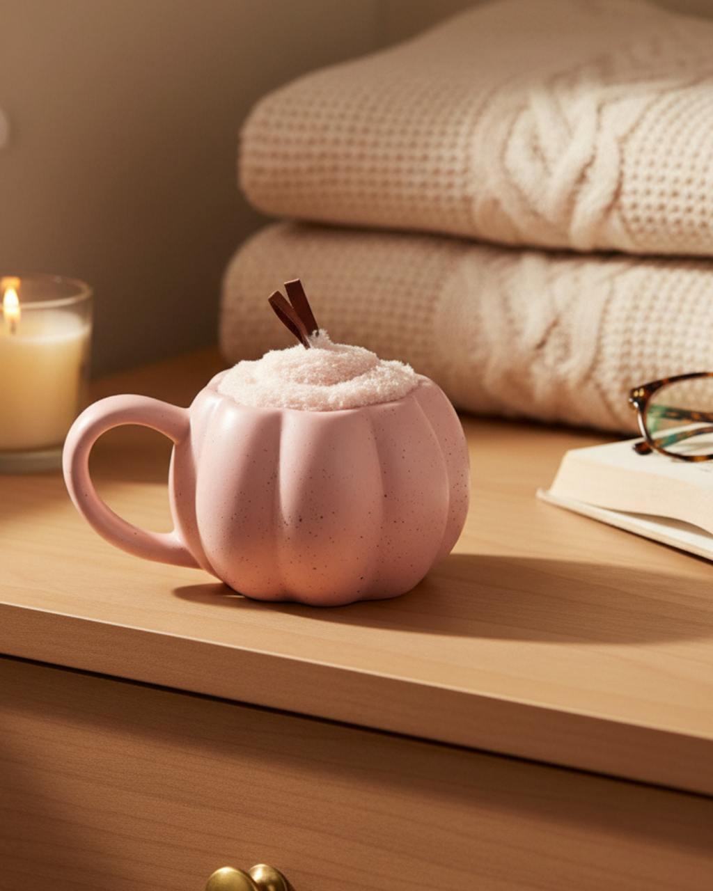 Pink Pumpkin Mug & Socks Gift Set | Cosy Autumn Gift