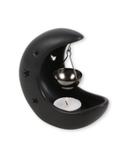 Black Crescent Moon Hanging Oil Burner