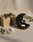 Black Crescent Moon Hanging Oil Burner