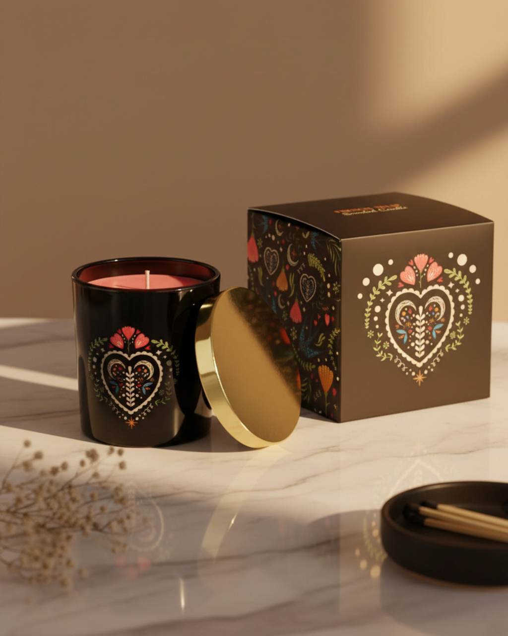 Midnight Bloom Black French Tulip Scented Candle