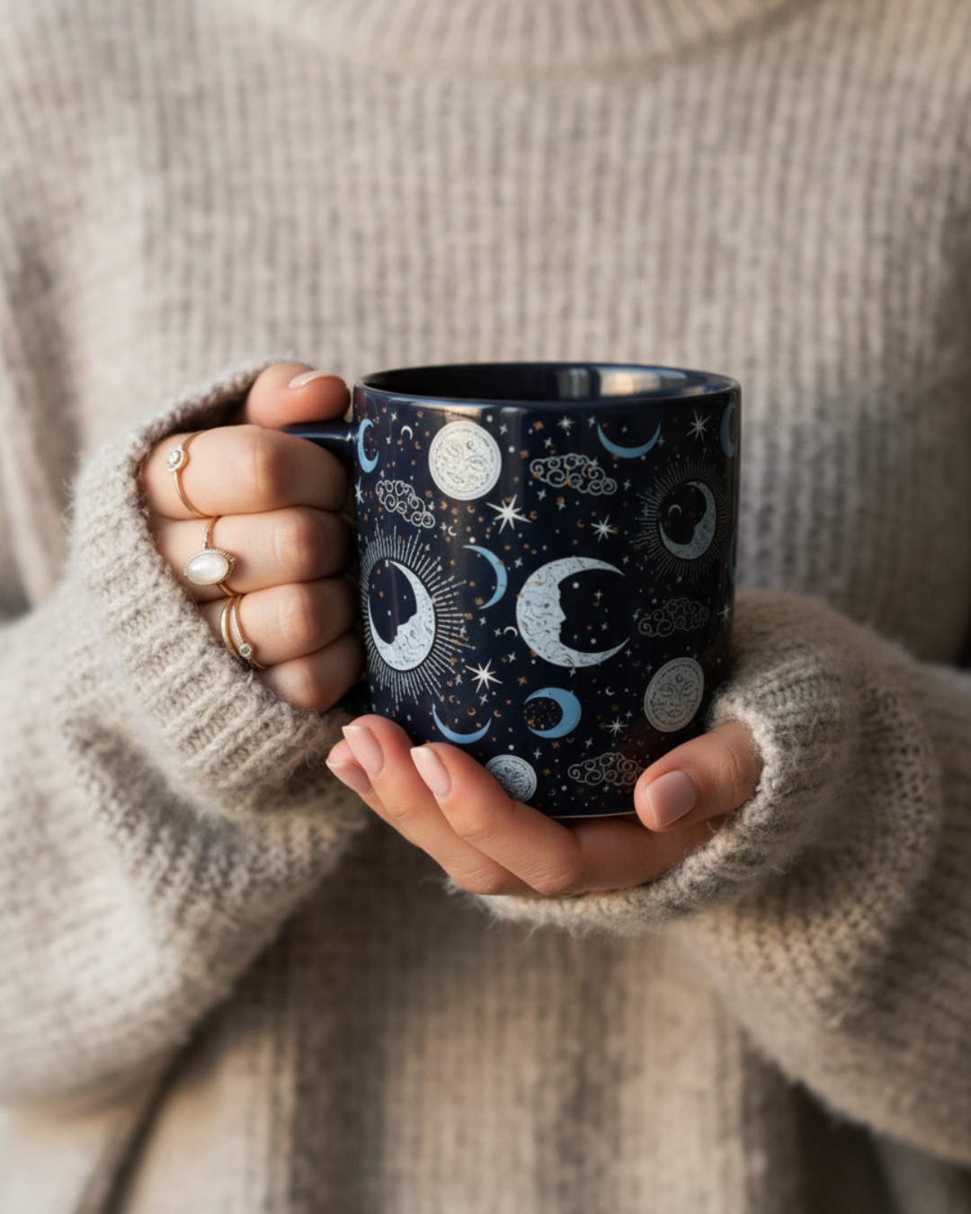 Blue Moon Celestial Print Mug