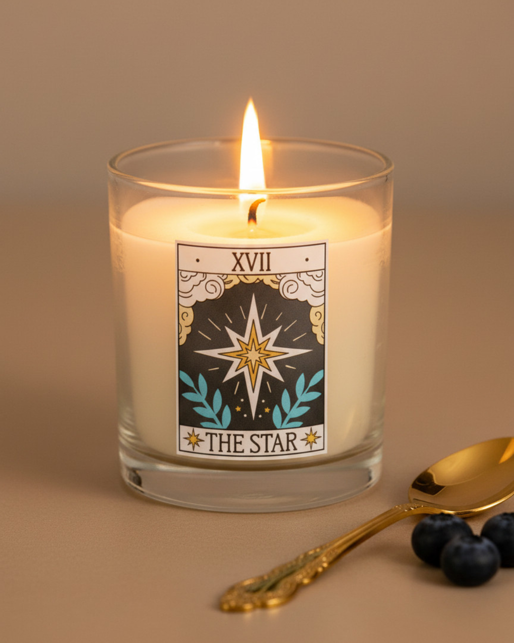 The Star Vintage Tarot Vanilla Candle