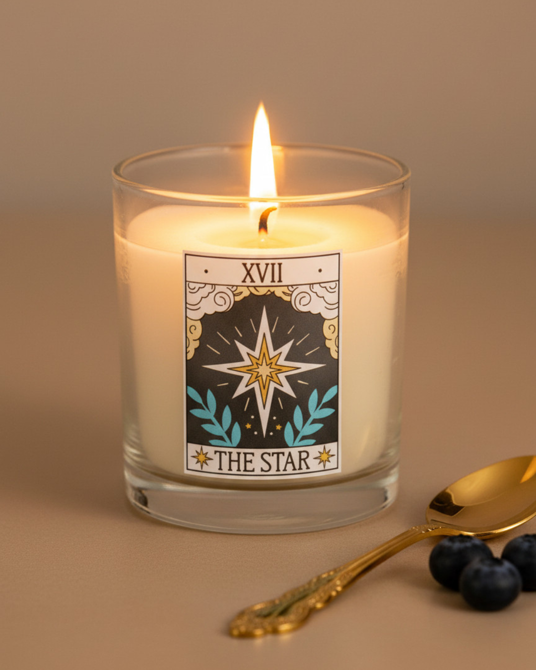 The Star Vintage Tarot Vanilla Candle