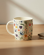 Cream Midnight Bloom Print Mug