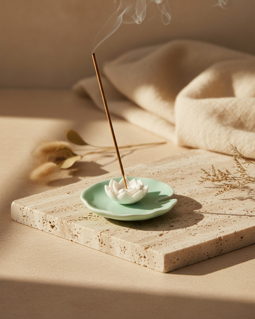 Lotus Flower Incense Holder & Trinket Dish