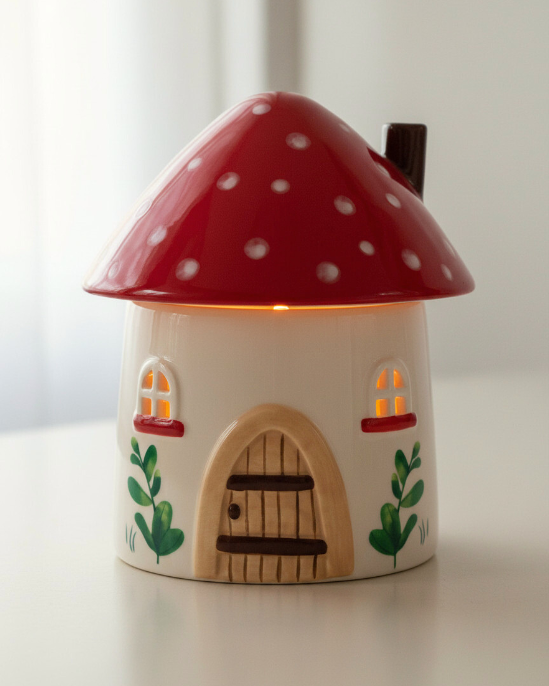 Mushroom House Oil Burner & Wax Warmer | Whimsical Woodland Home Fragrance