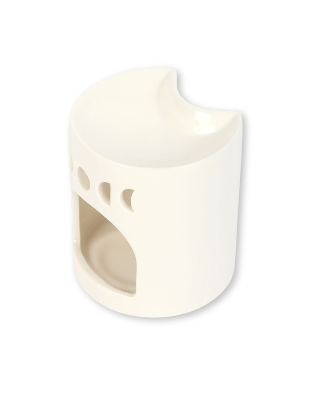 White Crescent Moon Oil Burner & Wax Warmer