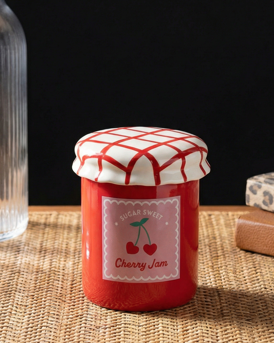 Cherry Jam Jar Oil Burner & Wax Warmer
