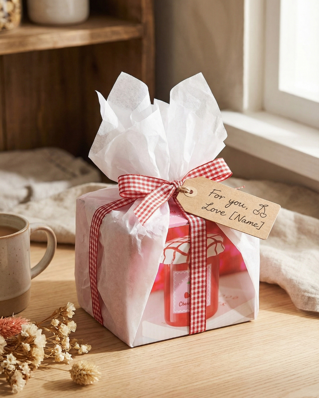 Cherry Jam Jar Oil Burner & Wax Warmer