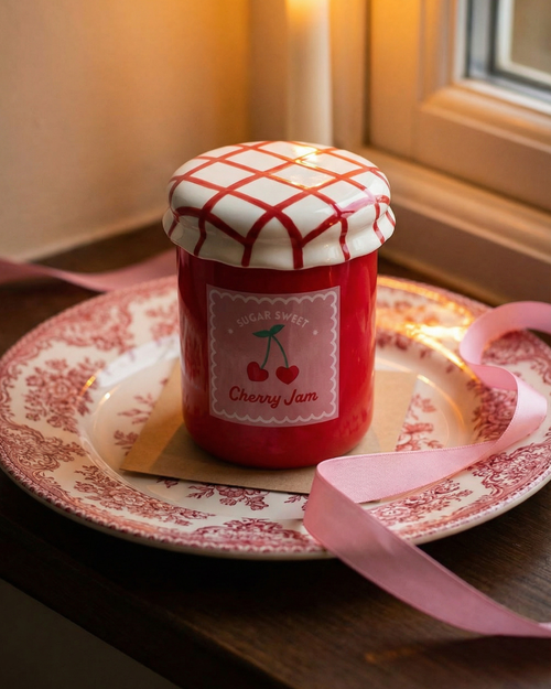 Cherry Jam Jar Oil Burner & Wax Warmer