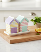 Pastel Beach Hut Salt and Pepper Shakers