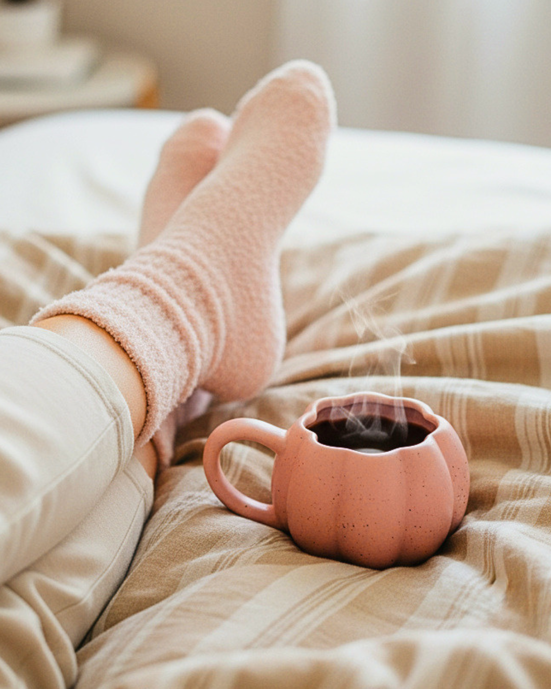 Pink Pumpkin Mug & Socks Gift Set | Cosy Autumn Gift
