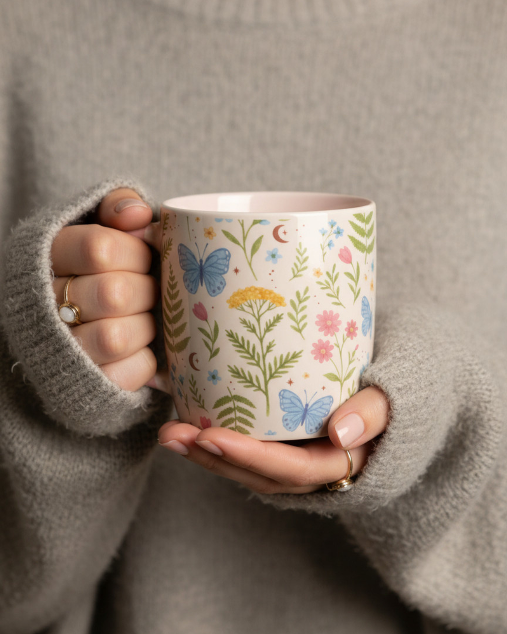 Luna Bloom Floral Print Mug