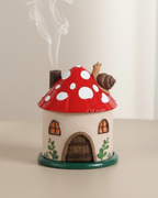 Mushroom House Incense Cone Burner | Whimsical Woodland Home Fragrance