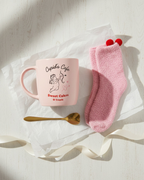 Cupid’s Café Mug, Spoon & Socks Gift Set