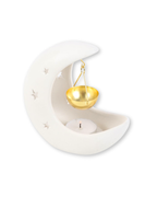 White Crescent Moon Hanging Oil Burner