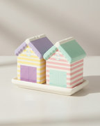 Pastel Beach Hut Salt and Pepper Shakers