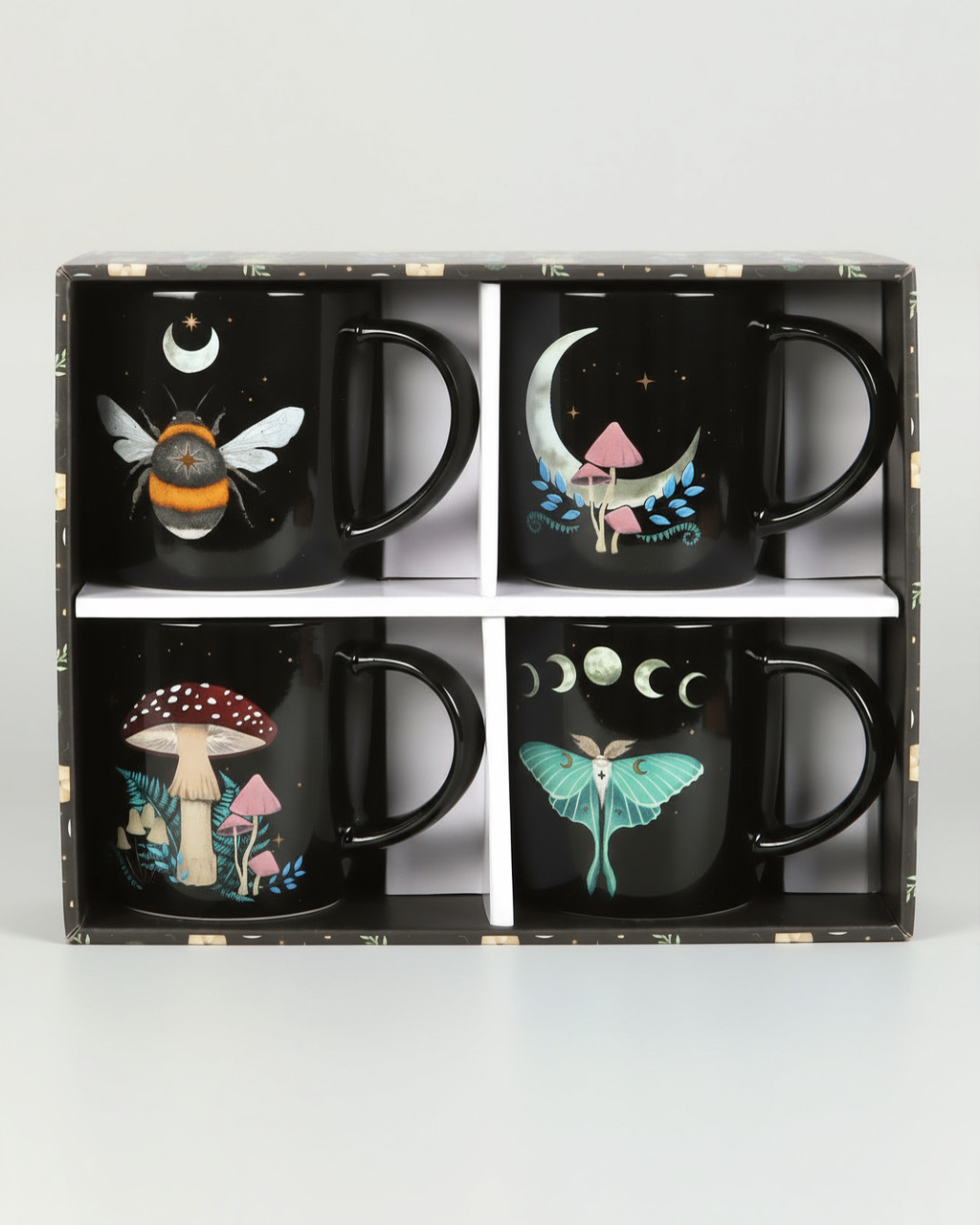 Set of 4 Dark Forest Mugs