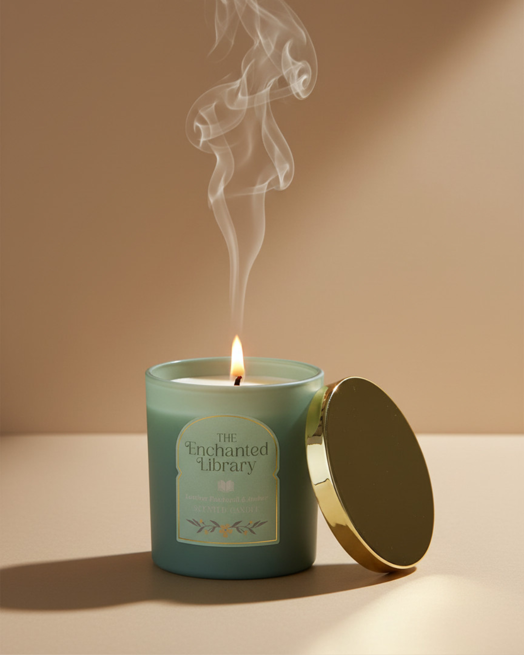 The Enchanted Library Leather, Patchouli & Amber Candle