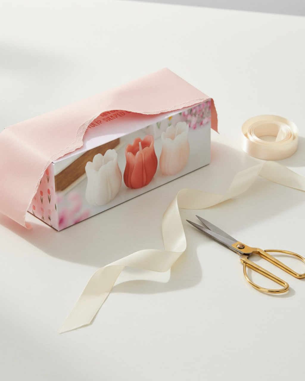 Set of 3 Tulip Shaped Candles