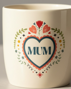 Mum Folk Heart Mug