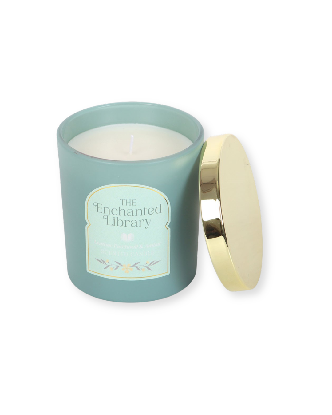 The Enchanted Library Leather, Patchouli & Amber Candle