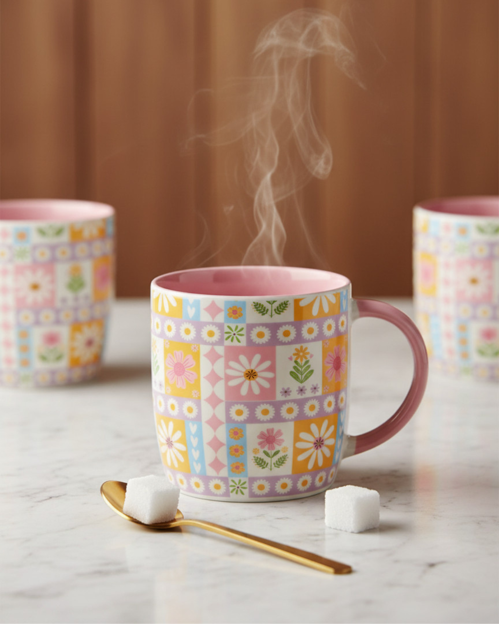 Floral Patchwork Print Mug