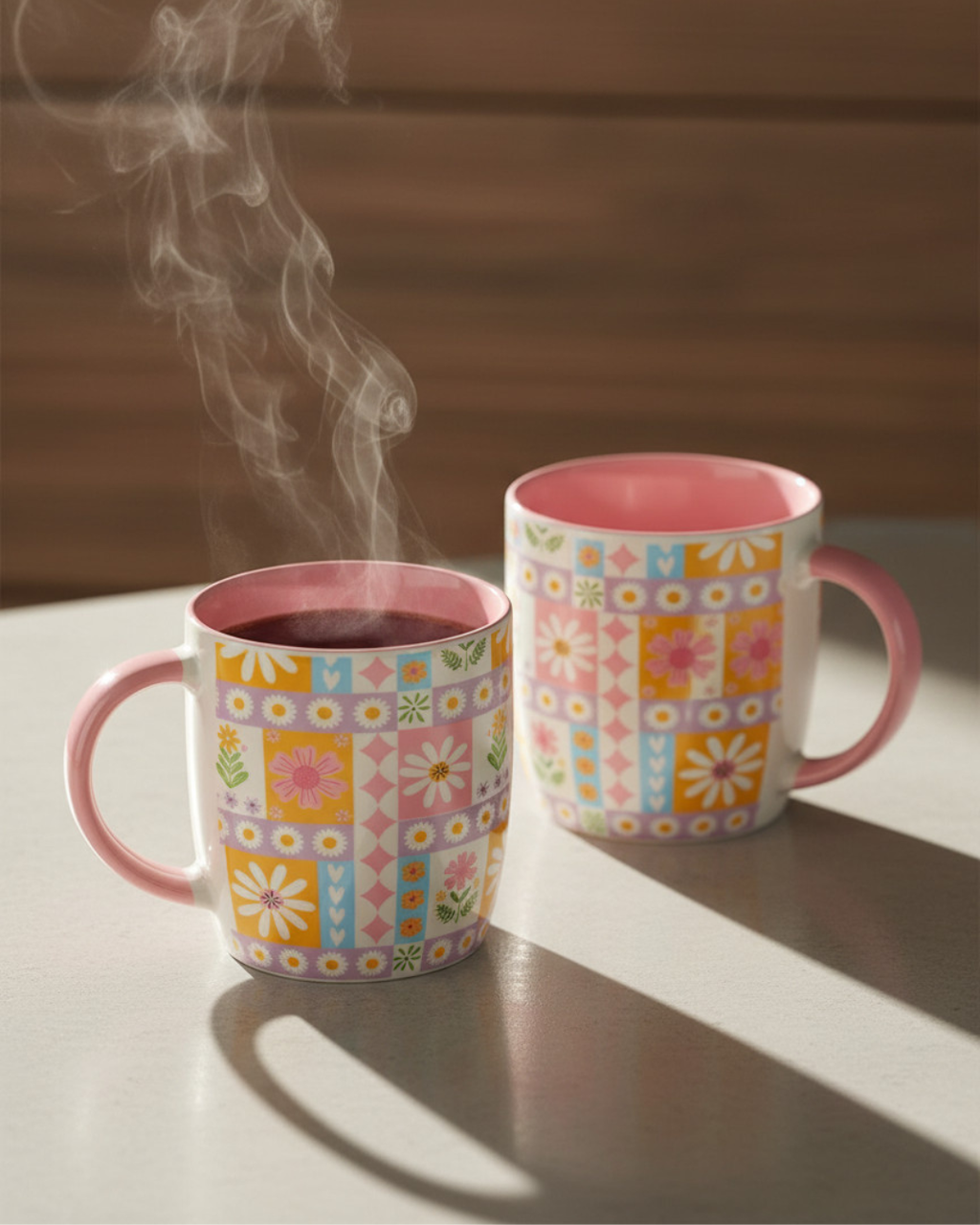 Floral Patchwork Print Mug