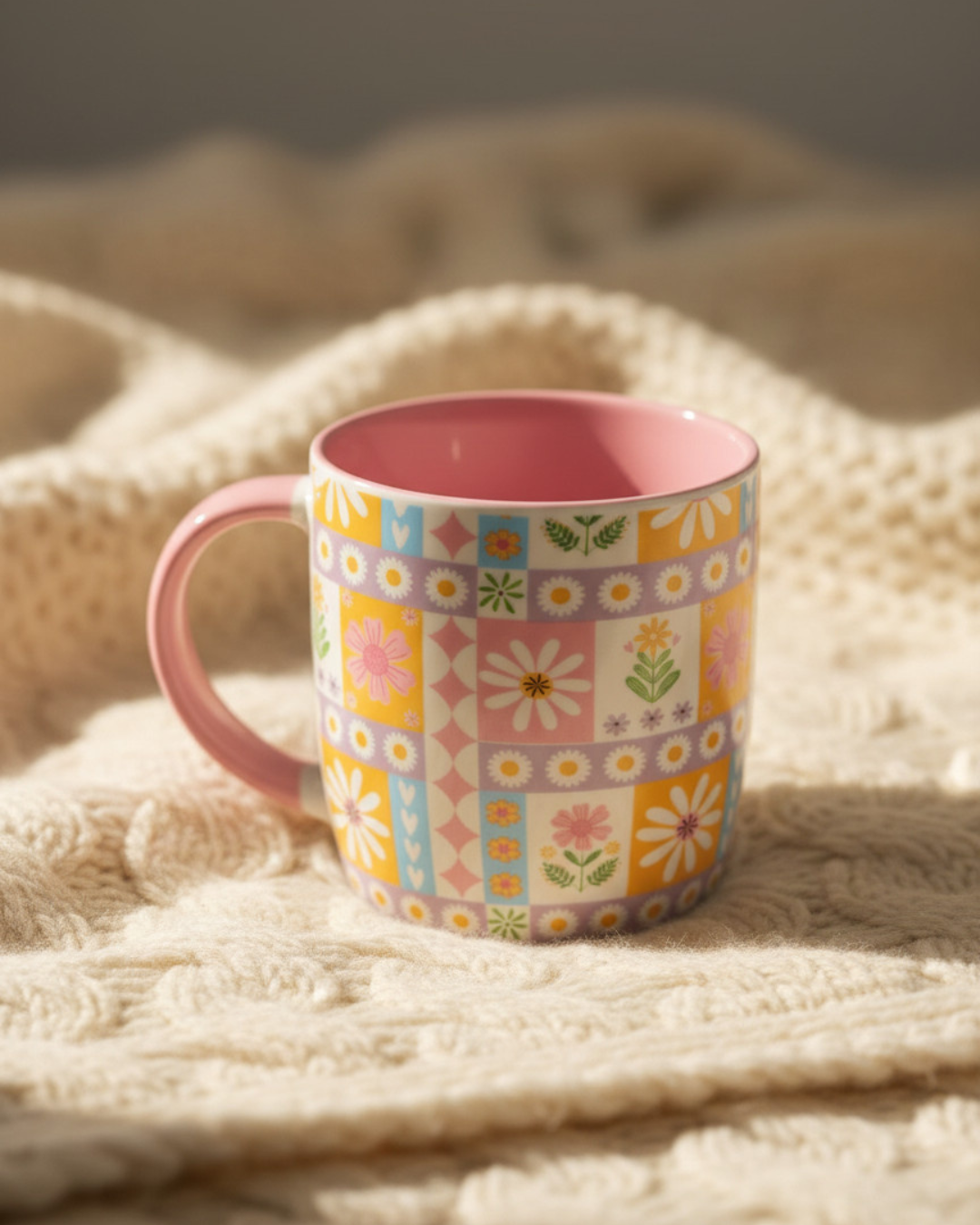 Floral Patchwork Print Mug