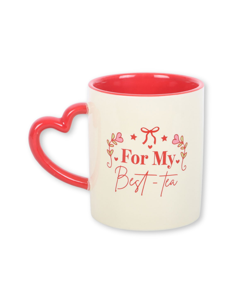 For My Best-Tea Mug with Heart Handle