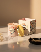 Mum Folk Heart French Tulip Candle