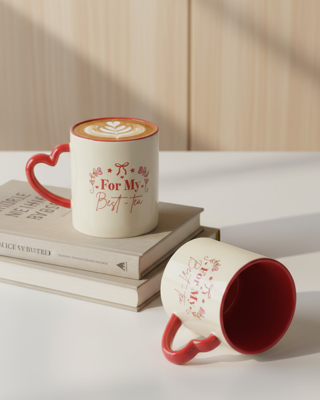 For My Best-Tea Mug with Heart Handle