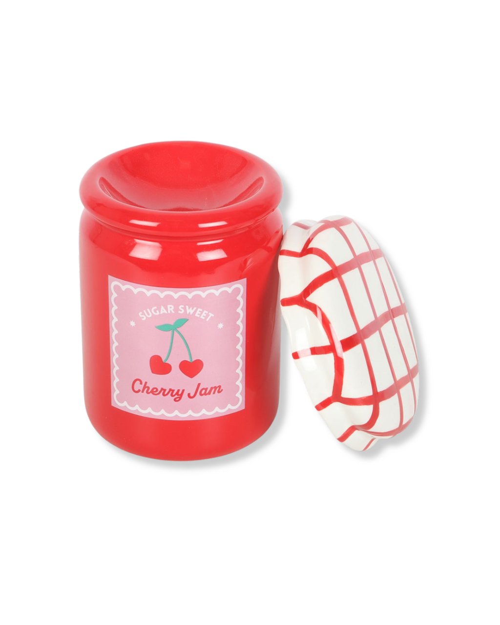 Cherry Jam Jar Oil Burner & Wax Warmer
