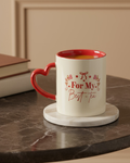 For My Best-Tea Mug with Heart Handle