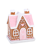 Pink Gingerbread House Incense Cone Burner | Ceramic Christmas House