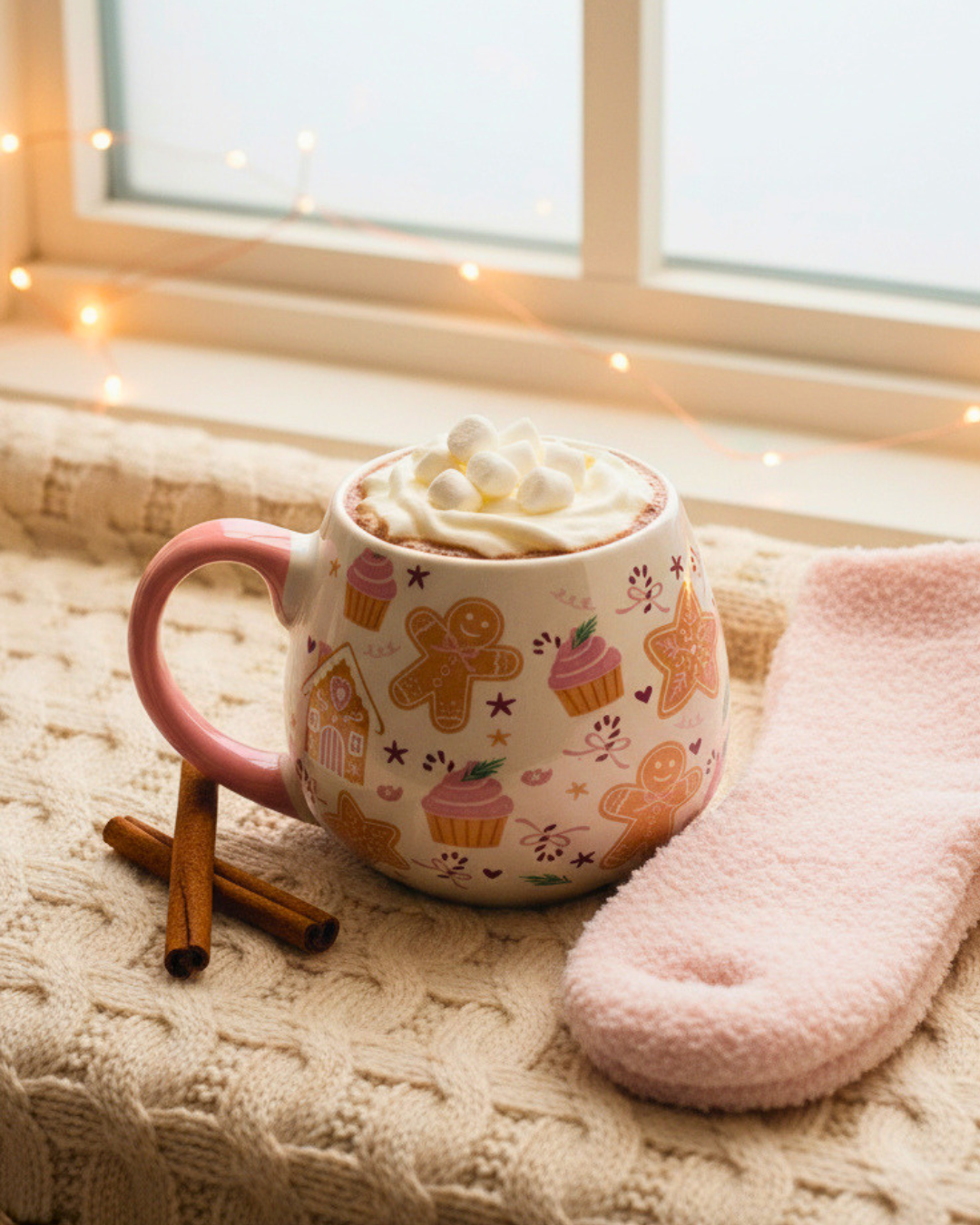 Gingerbread Mug & Socks Gift Set | Cosy Christmas Gift