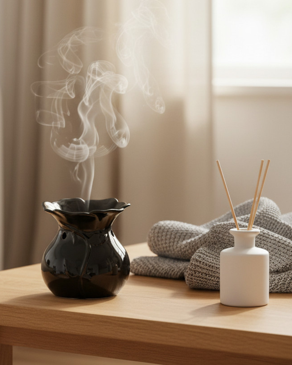 Black Rose Oil Burner& Wax Warmer