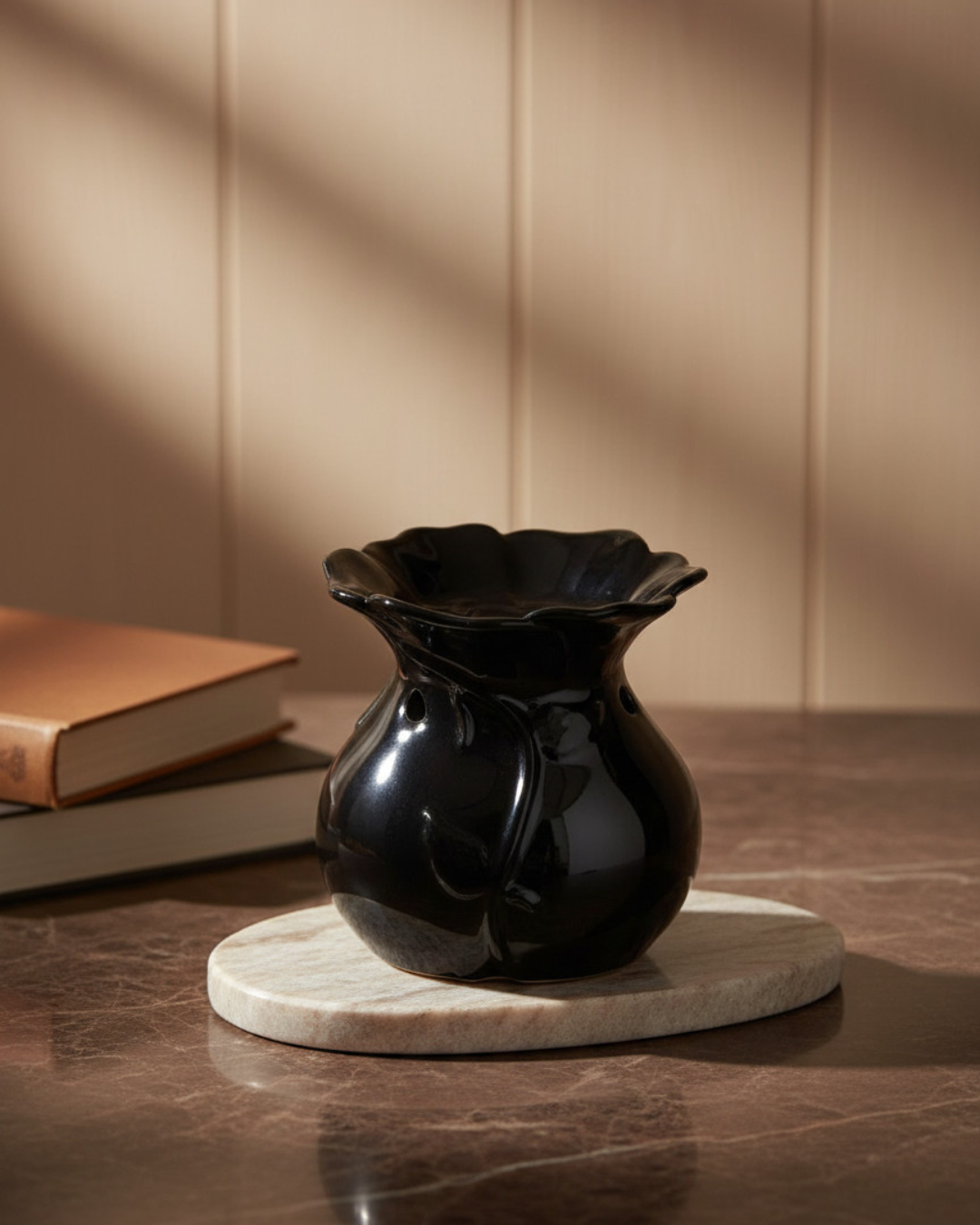 Black Rose Oil Burner& Wax Warmer