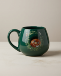 Green Sleeping Fox Rounded Mug