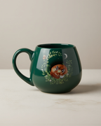 Green Sleeping Fox Rounded Mug
