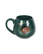 Green Sleeping Fox Rounded Mug