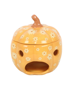 Floral Pumpkin Oil Burner | Ceramic Autumn Wax Melt Burner