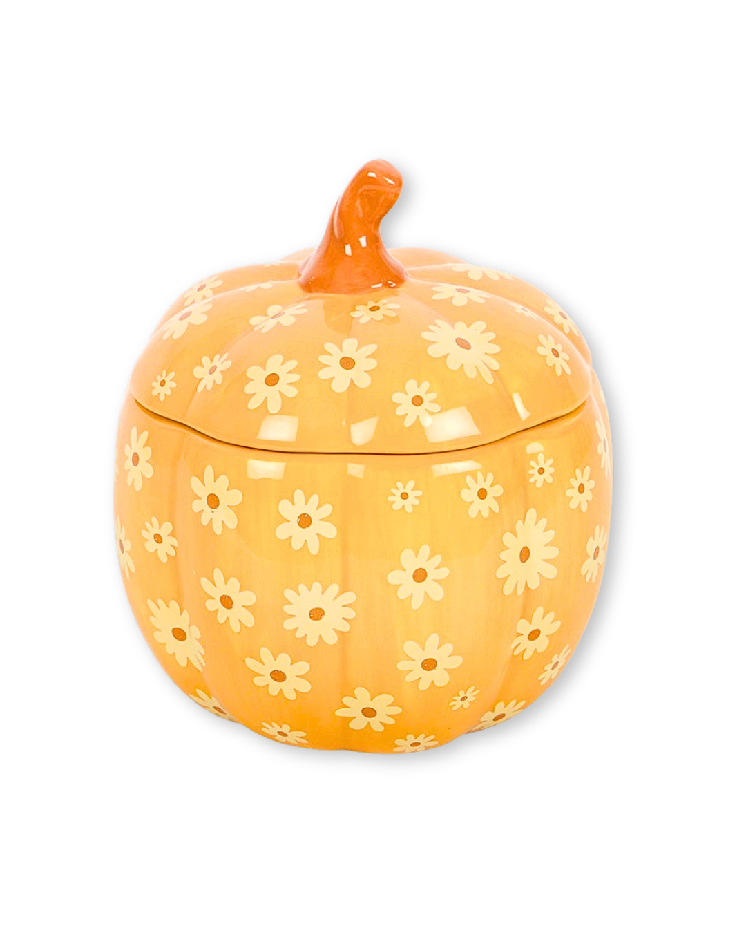 Floral Pumpkin Oil Burner | Ceramic Autumn Wax Melt Burner