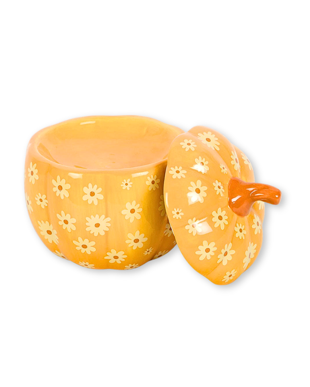 Floral Pumpkin Oil Burner | Ceramic Autumn Wax Melt Burner