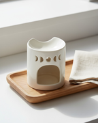 White Crescent Moon Oil Burner & Wax Warmer