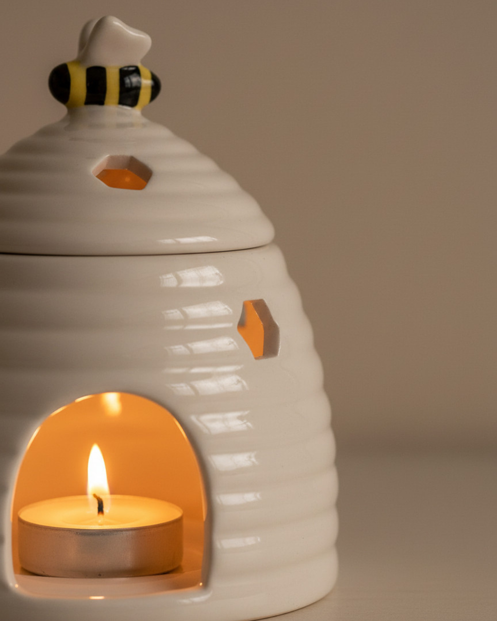 White Beehive Oil Burner