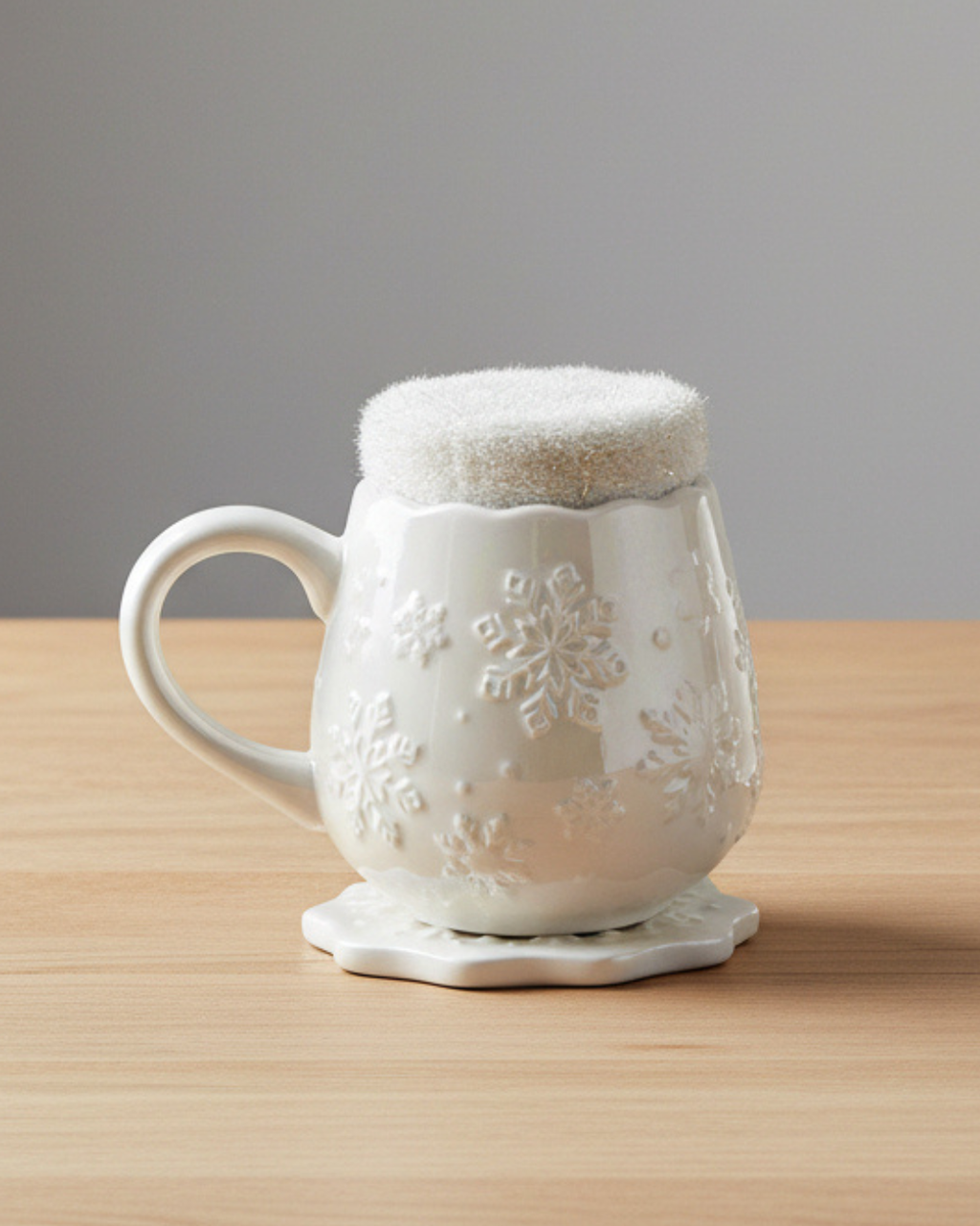 Iridescent Snowflake Mug, Coaster & Socks Gift Set | Cosy Winter Gift
