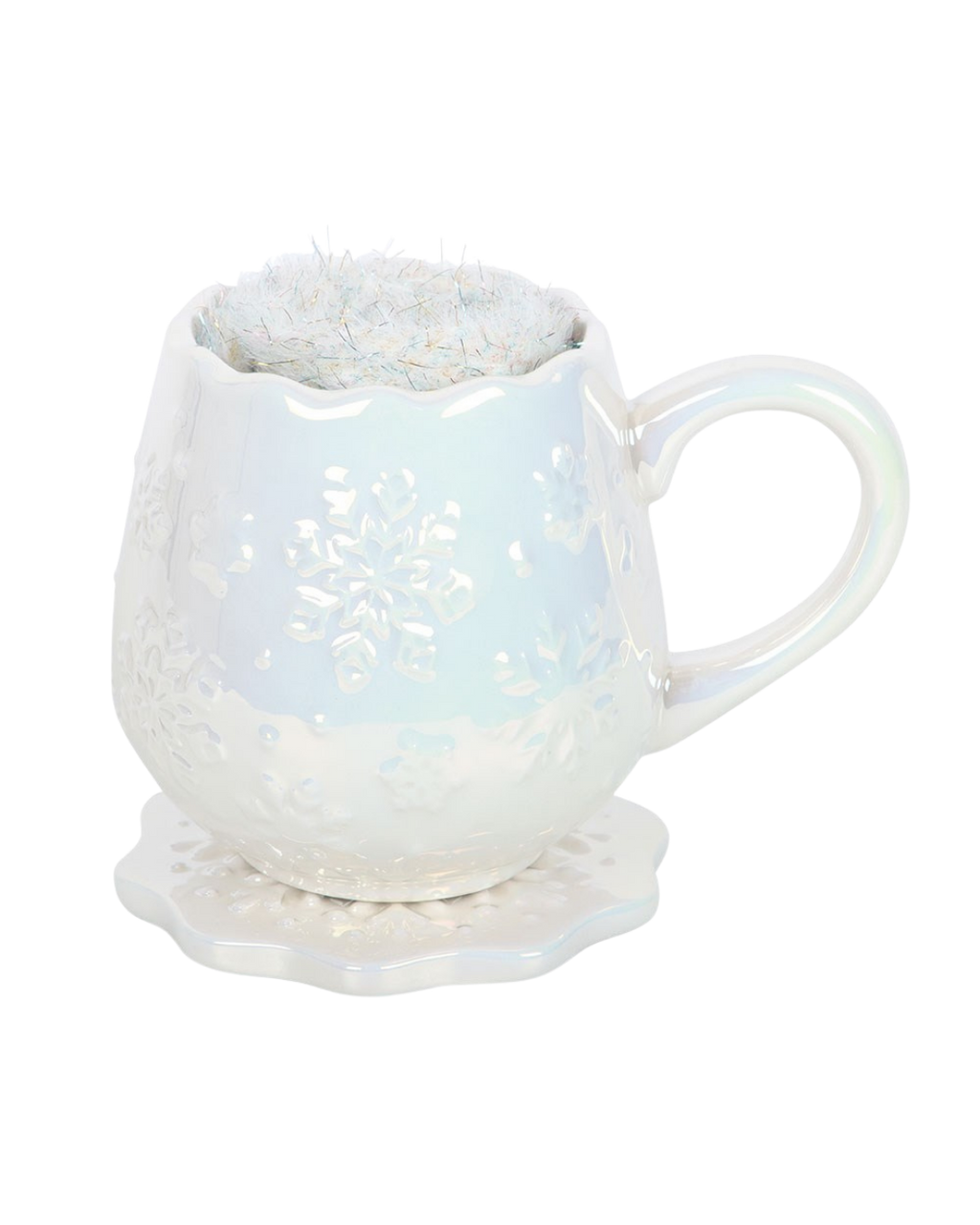 Iridescent Snowflake Mug, Coaster & Socks Gift Set | Cosy Winter Gift