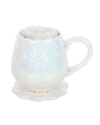 Iridescent Snowflake Mug, Coaster & Socks Gift Set | Cosy Winter Gift