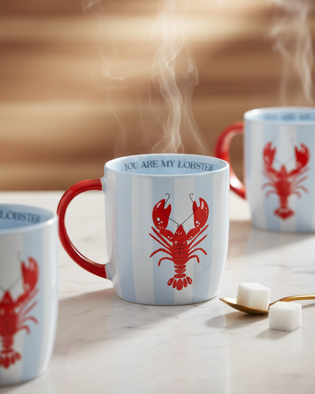 You Are My Lobster Striped Mug
